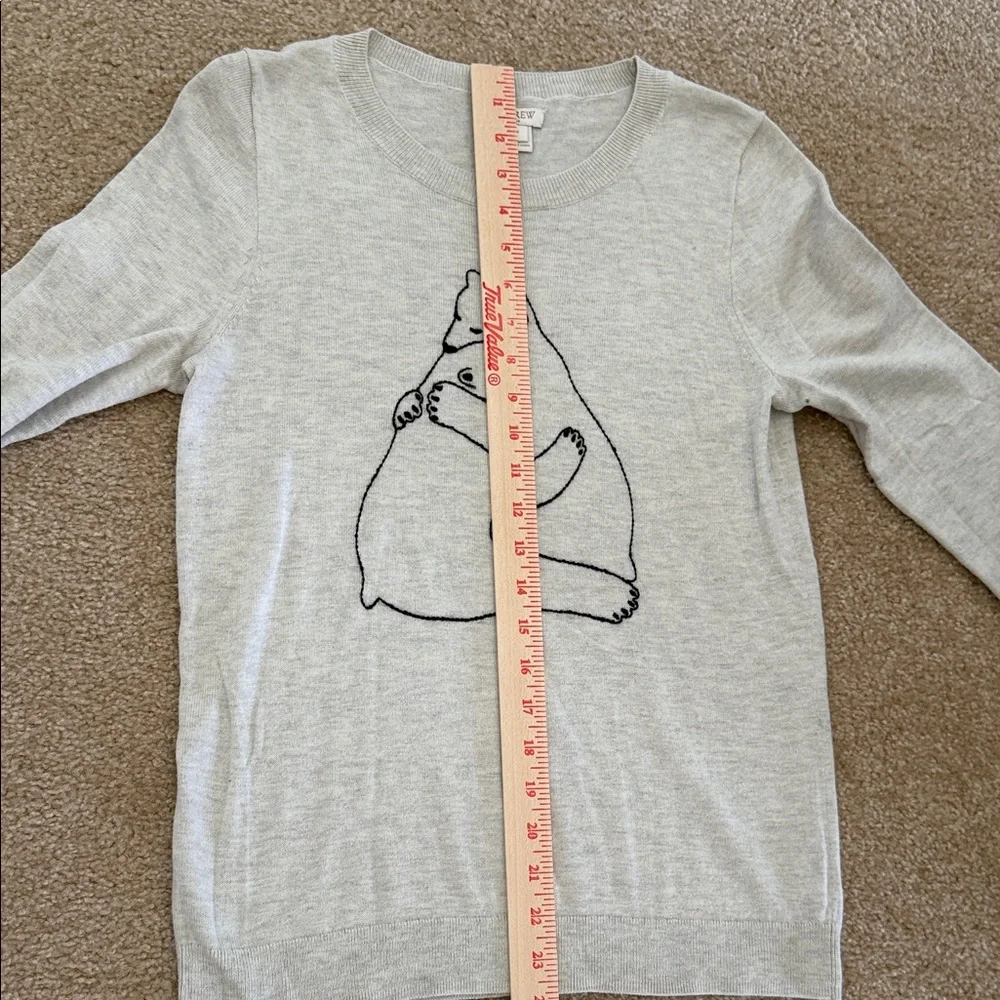 J. Crew Polar Bear Hug Wool Blend Crewneck Sweater- Size Small